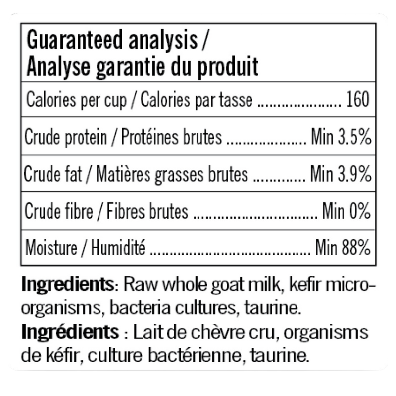 Happy Days - Raw Goat MIlk Kefir for CATS with Taurine - 490ml