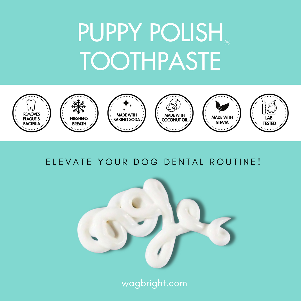 Wag & Bright- Puppy Polish - Natural Canine Toothpaste - Filet Mignon