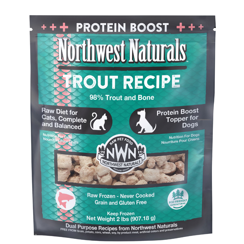 Northwest Naturals - Frozen - Recipe for Cats / Protein Boost for Dogs - Trout 2lb