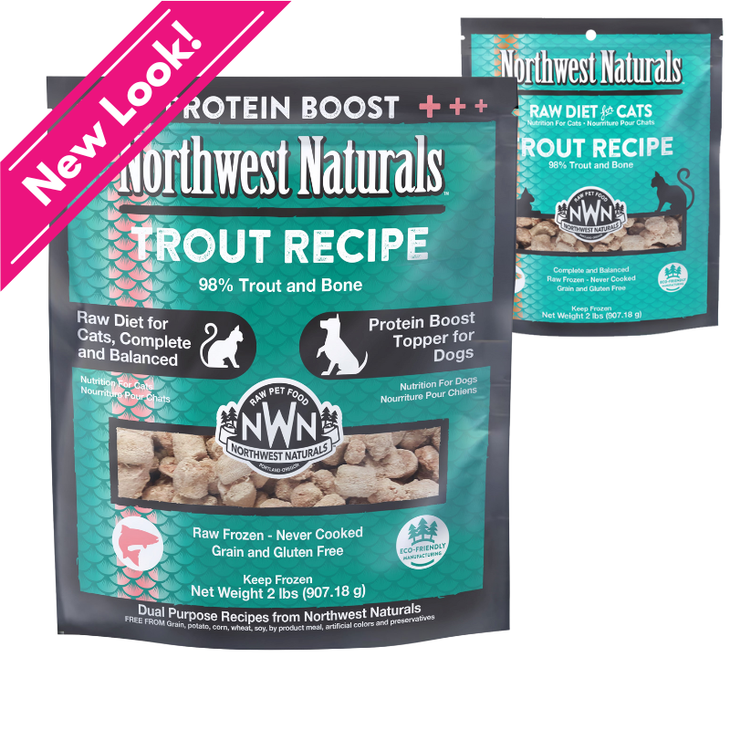 Northwest Naturals - Frozen - Recipe for Cats / Protein Boost for Dogs - Trout 2lb