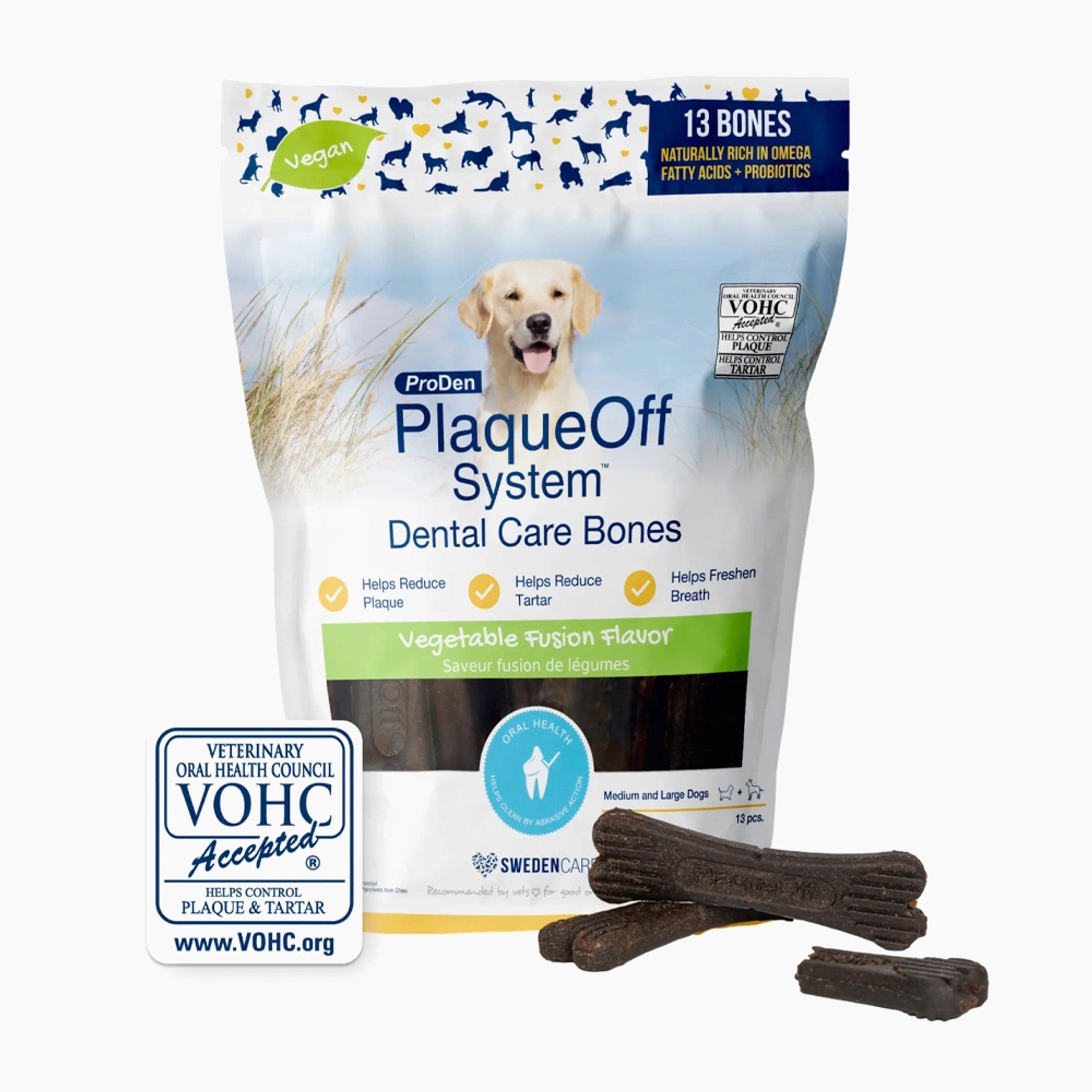Plaque Off - ProDen - Dental Care Bones - Fusion - Vegetable