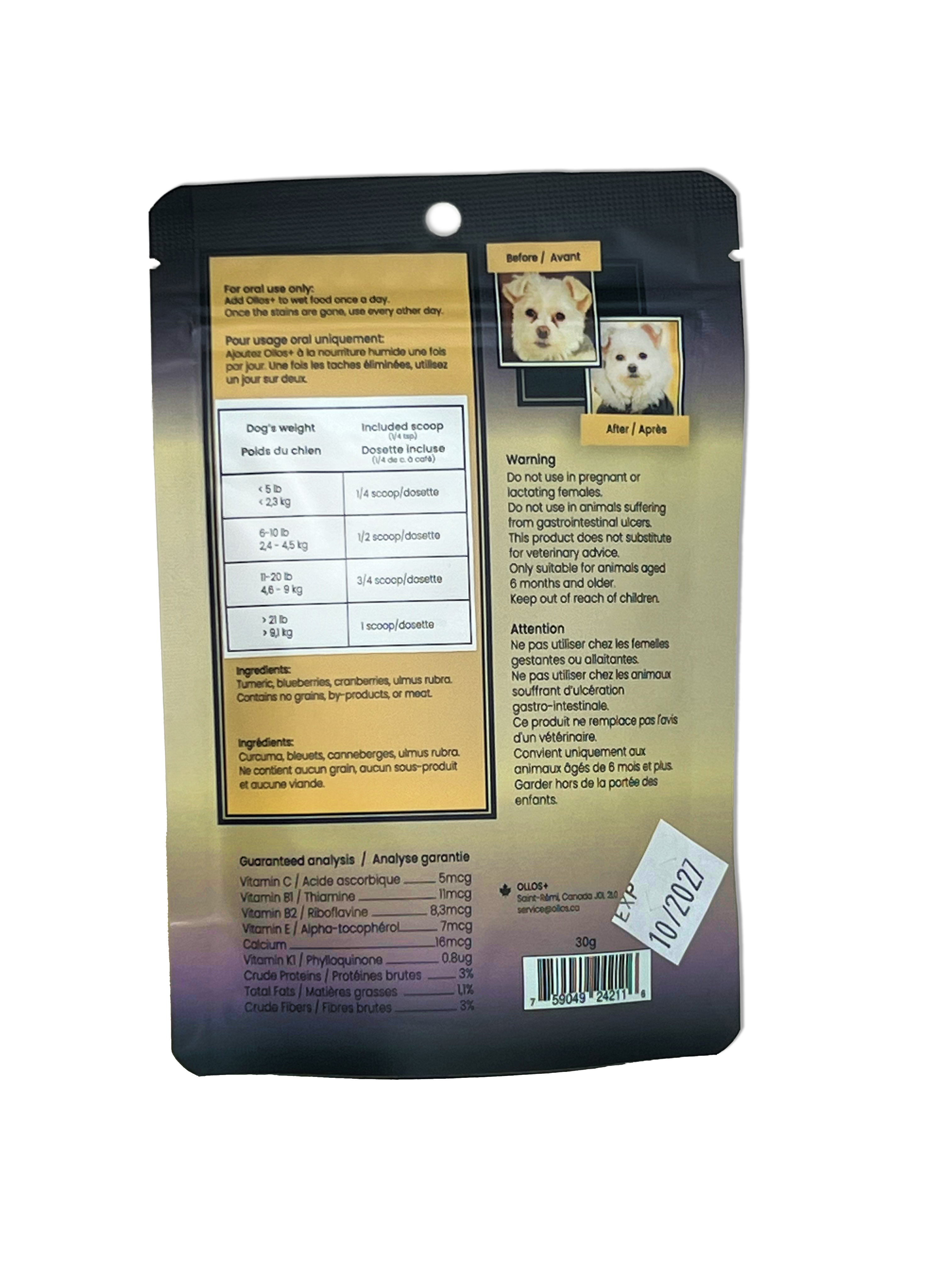 Ollos - Blu-Cran Tear Stain Remover 30g