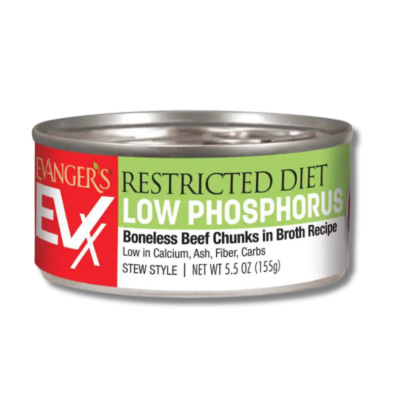 Evangers - Cat - EVX Restricted Diet - Low Phosphorus Boneless Beef for Cats - 5.5oz - Case of 24