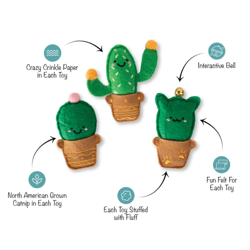 Fringe Studio - Cat - Toy - Catnip - Mini - Cat-Us Friends - 3pc