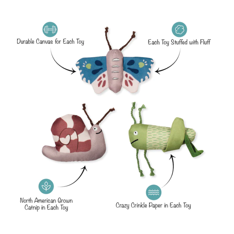 Fringe Studio - Cat - Toy - Catnip - Mini - Catch Me If You Can - 3 pc