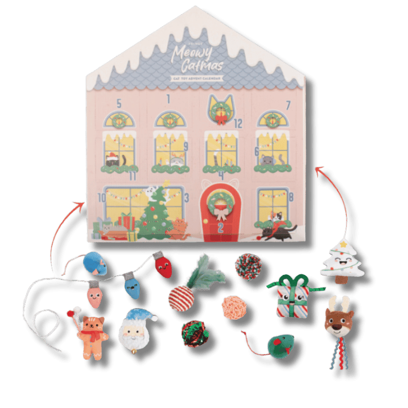 Fringe Studio - Cat - Toy - Holiday - Advent Calendar - Meowy Catmas