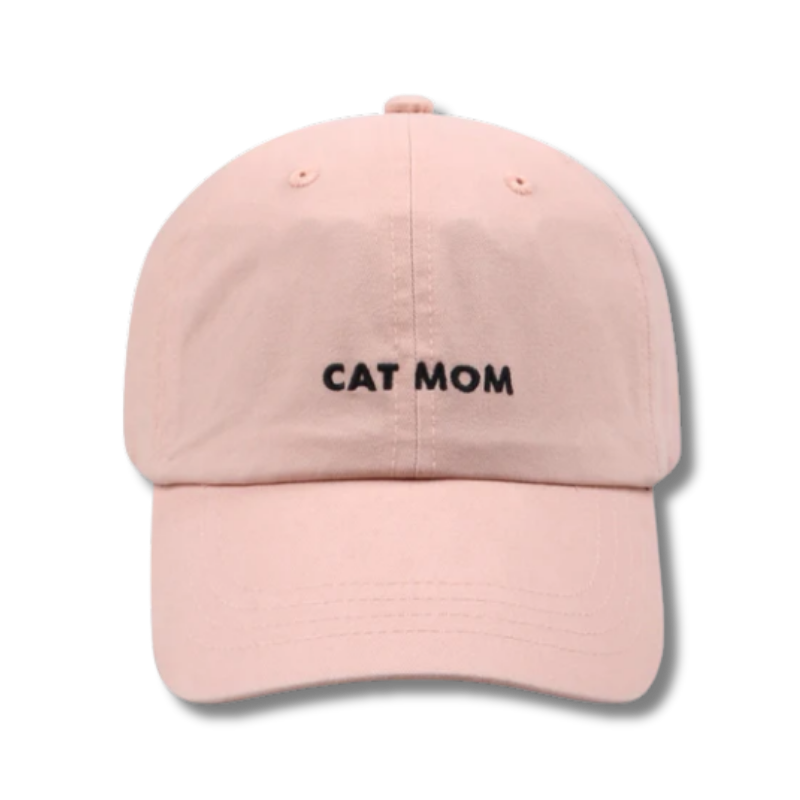 HatPhile - Baseball Cap - Cat Mom - Pink