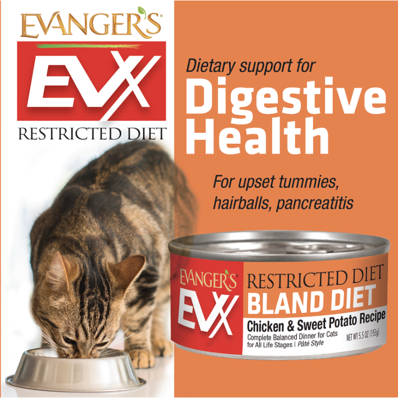 Evangers - Cat - EVX Restricted Diet - Bland Diet Boneless Chicken & Sweet Potato - 5.5oz - Case of 24
