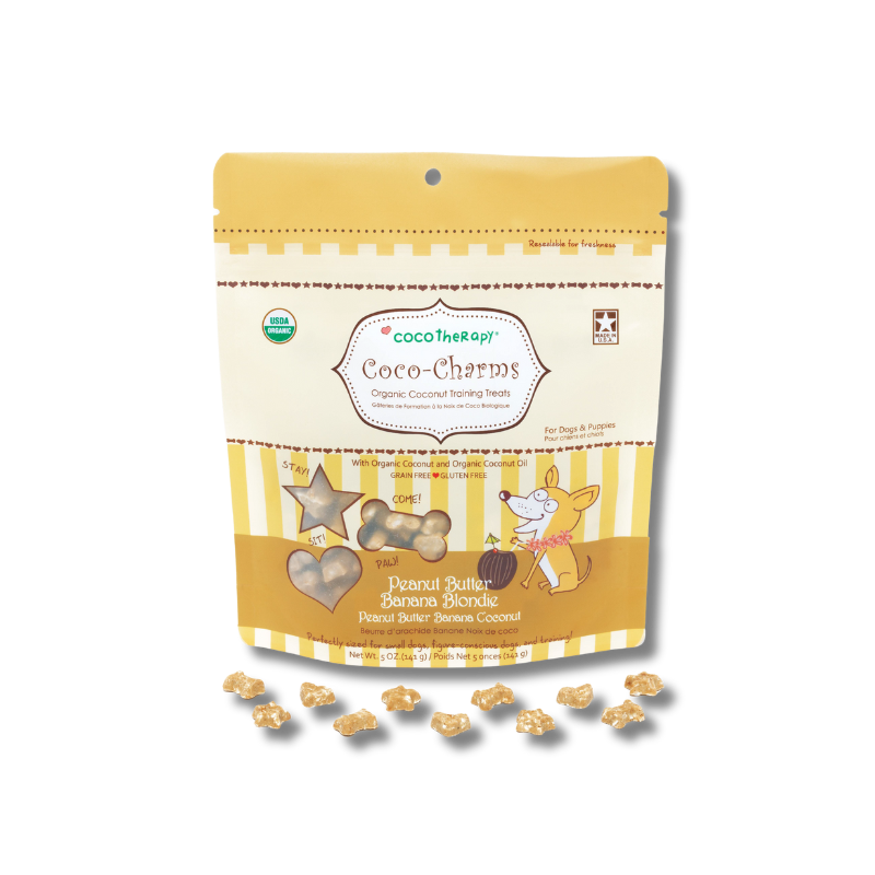 CocoTherapy - Coco-Charms Training Treats – Peanut Butter Banana Blondie - 5 oz