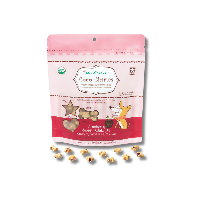 CocoTherapy - Coco-Charms Training Treats – Cranberry Sweet Potato Pie - 5 oz