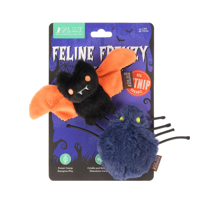 PLAY - Catnip - Toy - Feline Frenzy - Halloween - Creepy Critters (Set of 2)