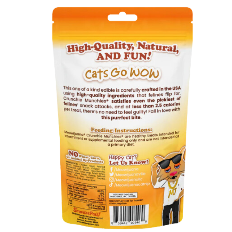 Meowijuana - Catnip - Treats - Crunchie Munchie - Chicken - 3oz