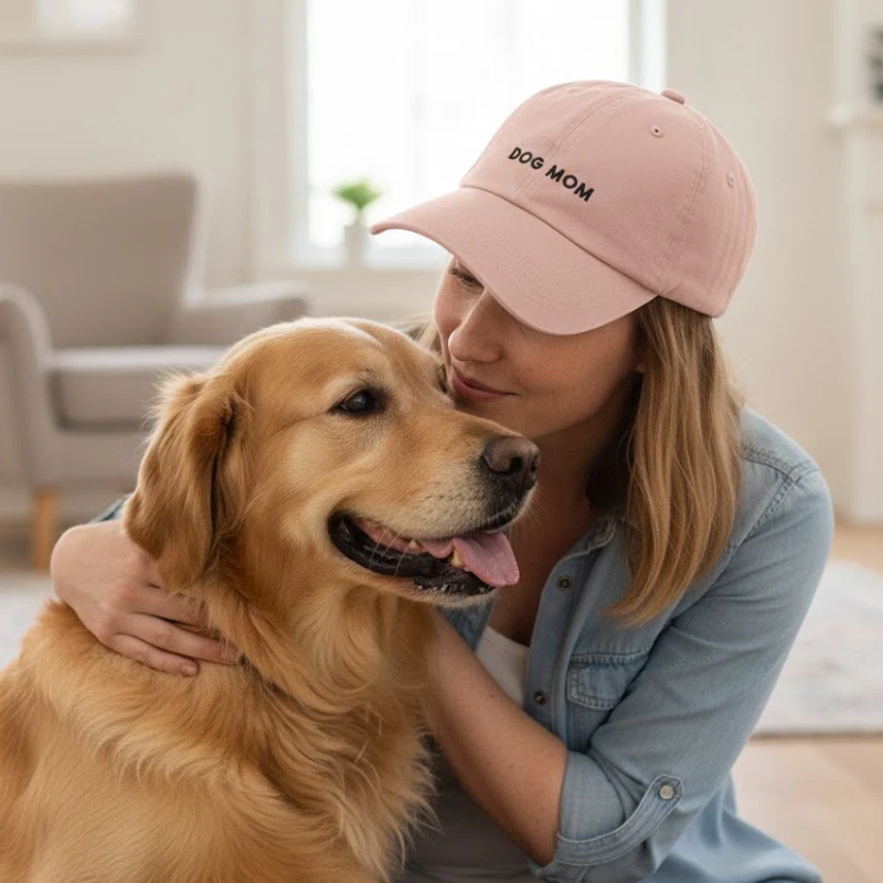 HatPhile - Baseball Cap - Cat Mom - Pink