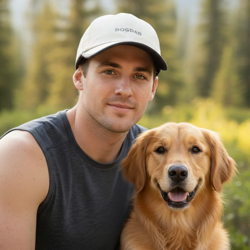 HatPhile - Performance Baseball Cap - Dad Dog - Cream