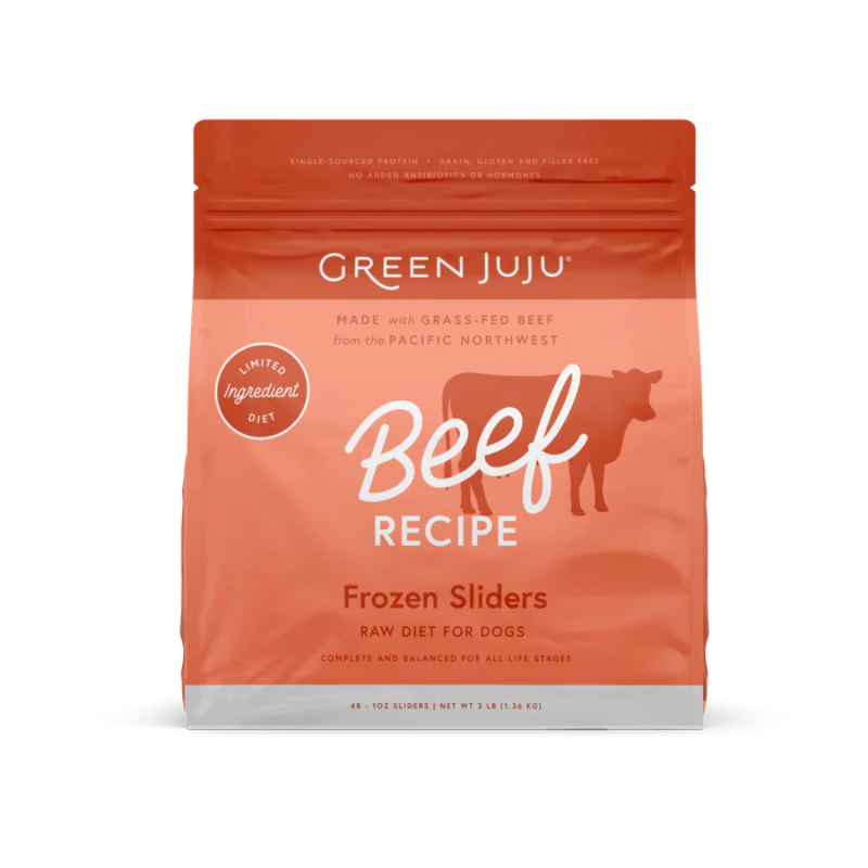 Green Juju - Beef Recipe Frozen Sliders 3 lb