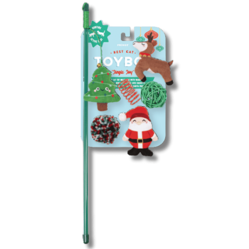 Fringe Studio - Cat - Toy - Holiday - Catnip - Wand - Jingle Joy - 6pc