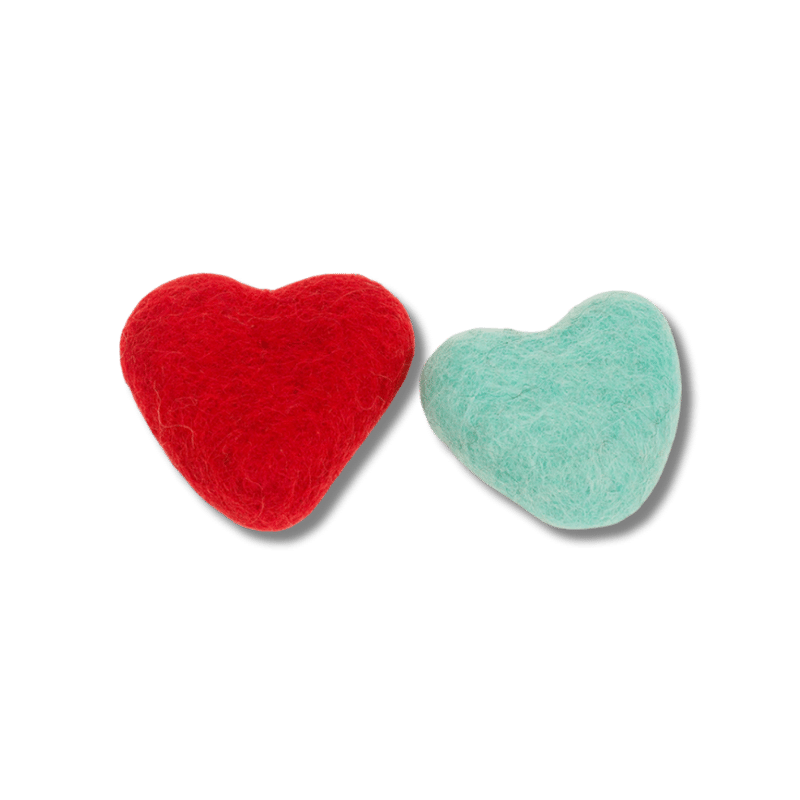 Dharma Dog Karma Cat - Toy - Hearts - 2pk