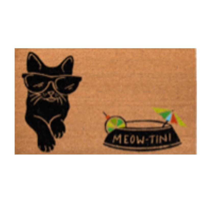 4 Cats & Dogs - Door Mat - Summer - Meowtini - Cat