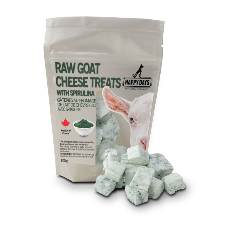 Happy Days - Raw Goat Cheese Treats with Spirulina 100g