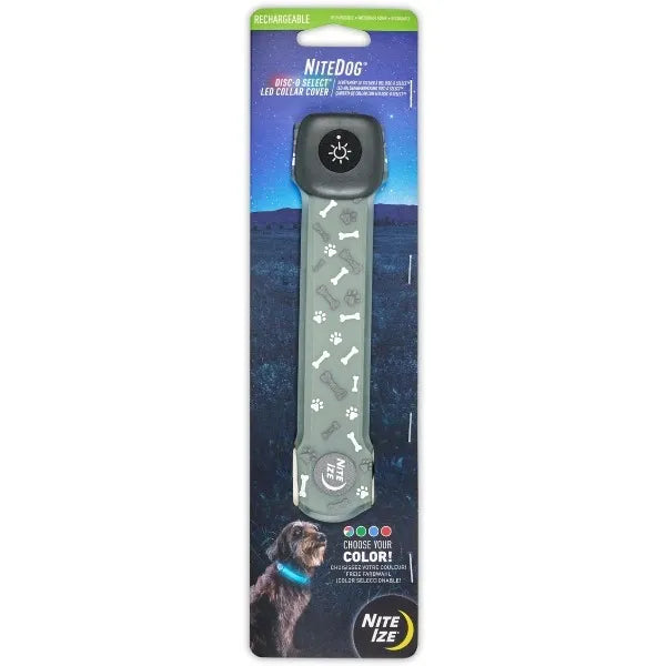 NITE IZE - NiteDog Rechargeable LED Collar Cover - Disc-O Select