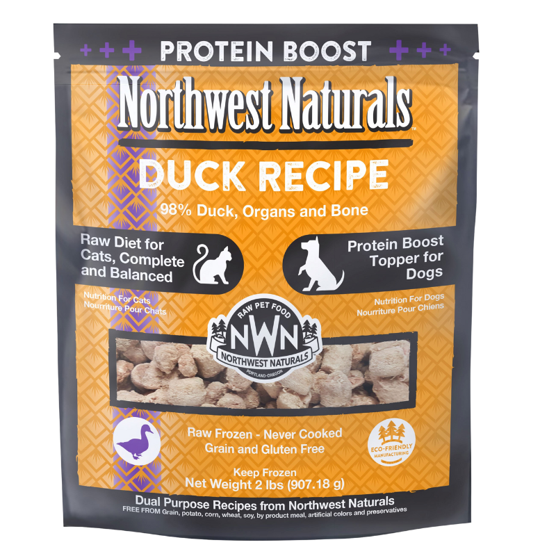 Northwest Naturals - Frozen - Recipe for Cats / Protein Boost for Dogs - Duck 2lb
