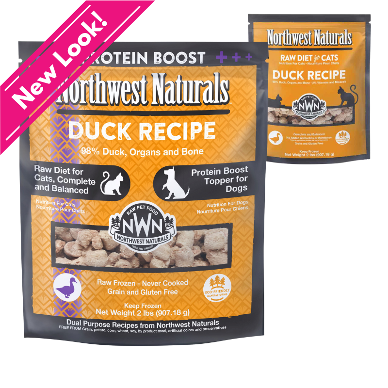 Northwest Naturals - Frozen - Recipe for Cats / Protein Boost for Dogs - Duck 2lb