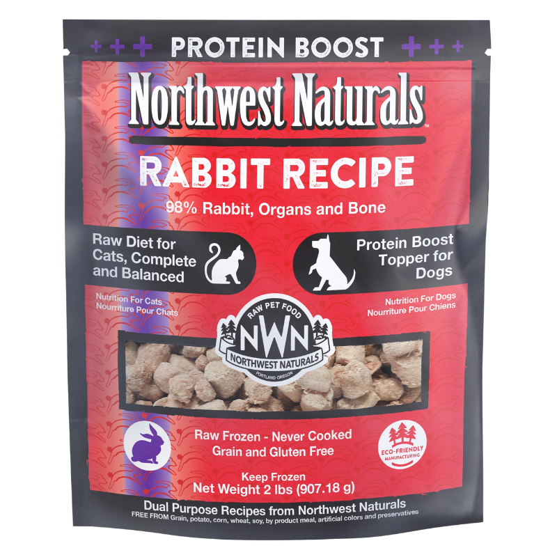 Northwest Naturals - Frozen - Recipe for Cats / Protein Boost for Dogs - Rabbit 2lb
