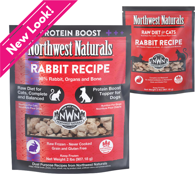 Northwest Naturals - Frozen - Recipe for Cats / Protein Boost for Dogs - Rabbit 2lb