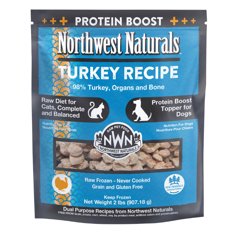 Northwest Naturals - Frozen - Recipe for Cats / Protein Boost for Dogs - Turkey 2lb