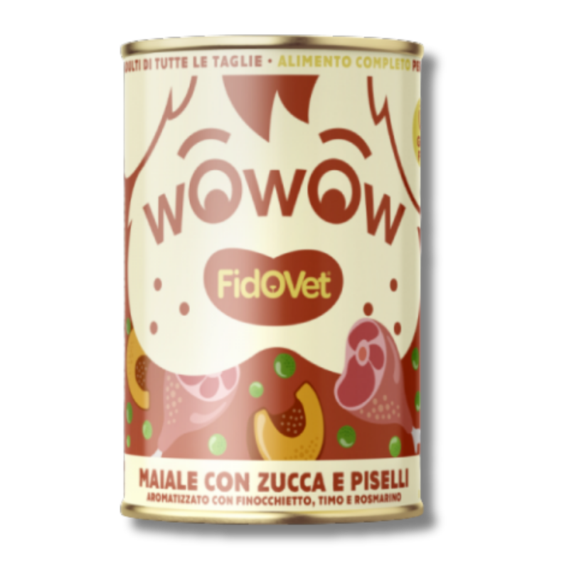 FidOVet - Wowow Adult - Pork with Pumpkin & Peas - 12x 400g