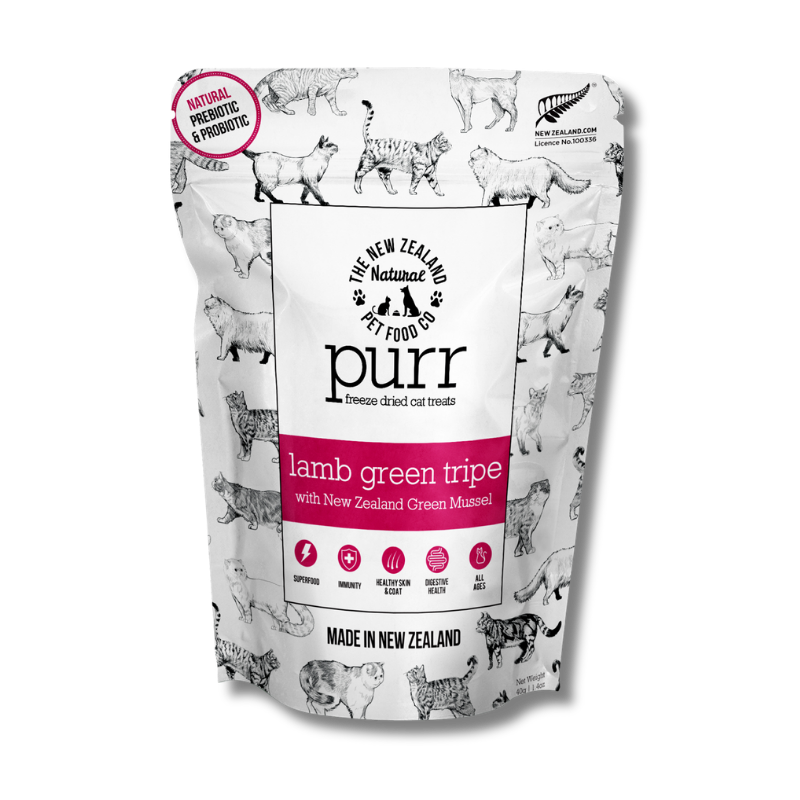 NZ Natural Pet Food Co - Freeze Dried - Treats - Purr - Lamb Green Tripe 40g