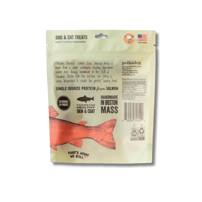polkadog - Pouch - Salmon Skin Jerky - 3oz