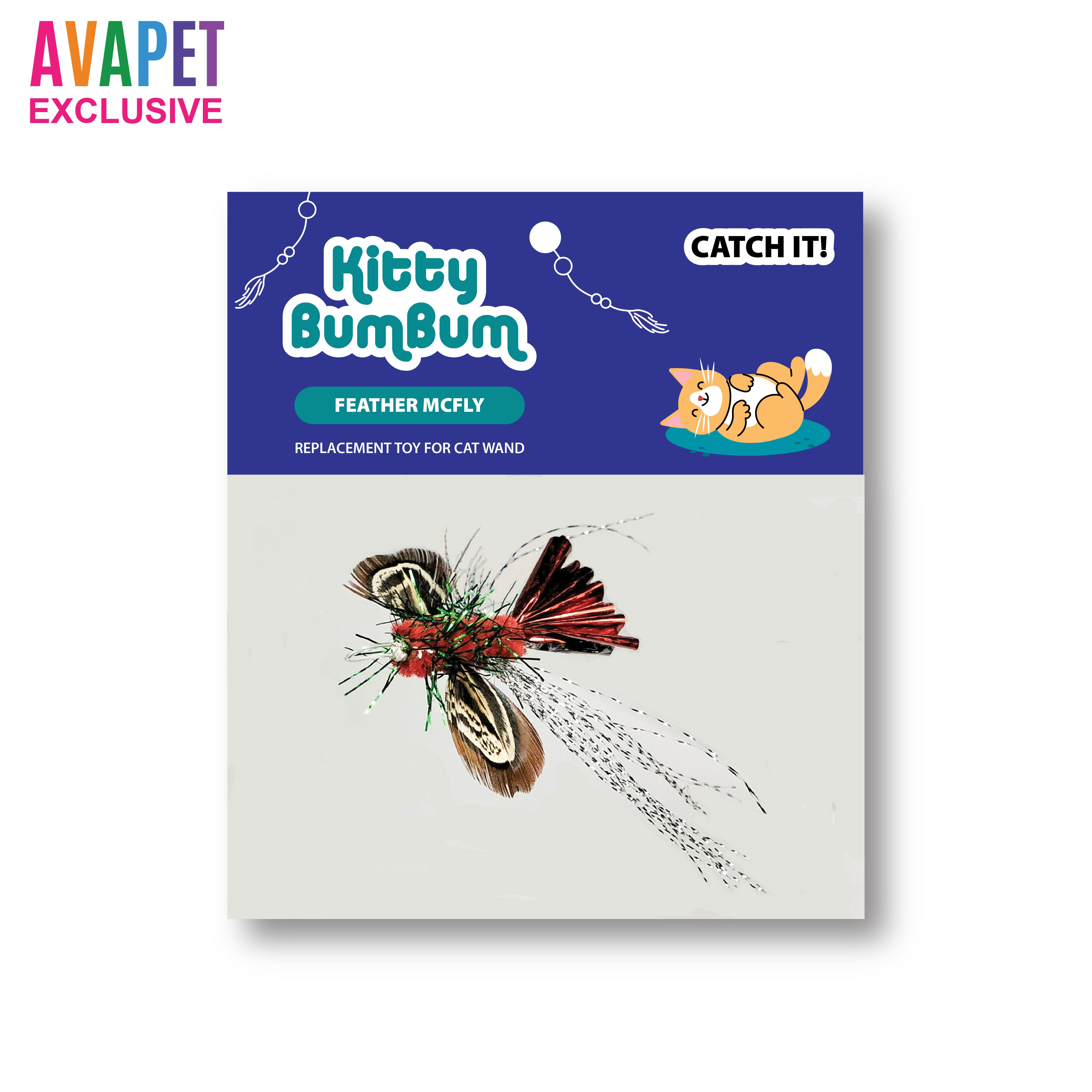 Kitty Bum Bum - Feather Mc Fly Flying Insect - Cat Toy