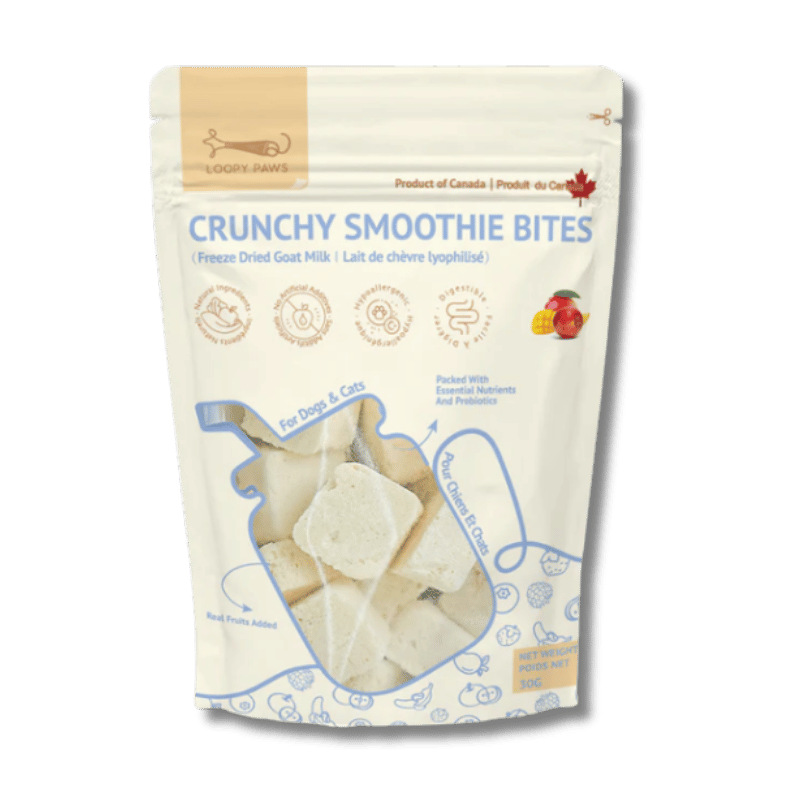 Loopy Paws - Treats - Freeze-Dried - Crunchy Smoothie Bites - Mango Apple - 30g