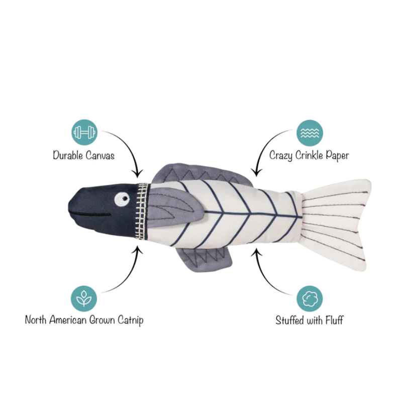 Fringe Studio - Cat - Toy - Catnip - Kicker - Something's Fishy