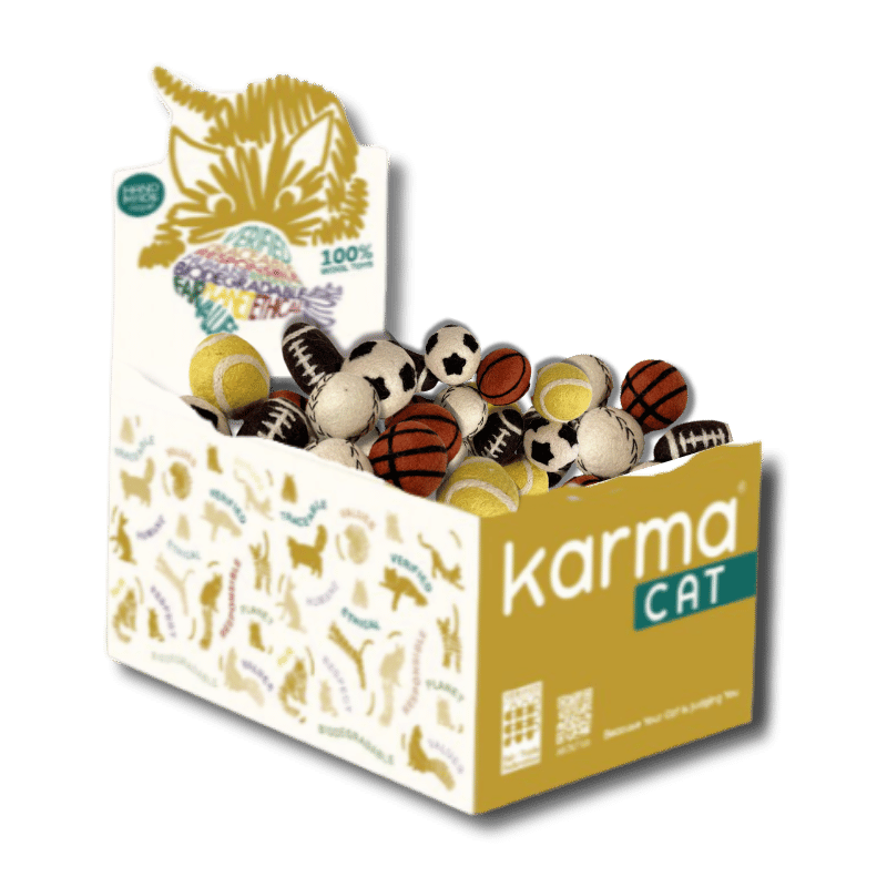 Dharma Dog Karma Cat - Toy - Sport Balls - 60ct Display