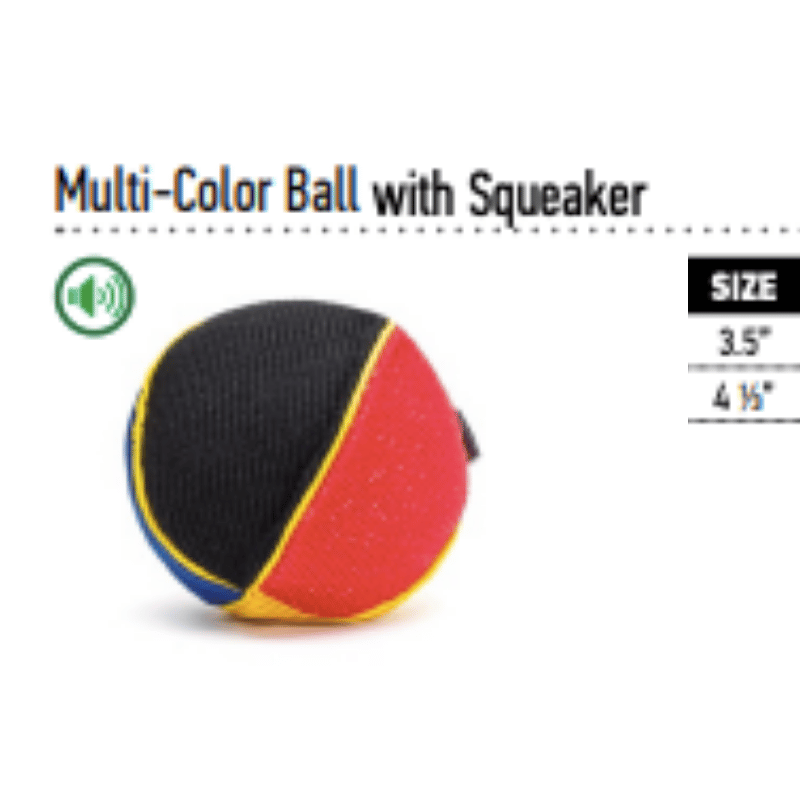 DOGLINE - Toy - Multi-Color - Ball with Squeaker