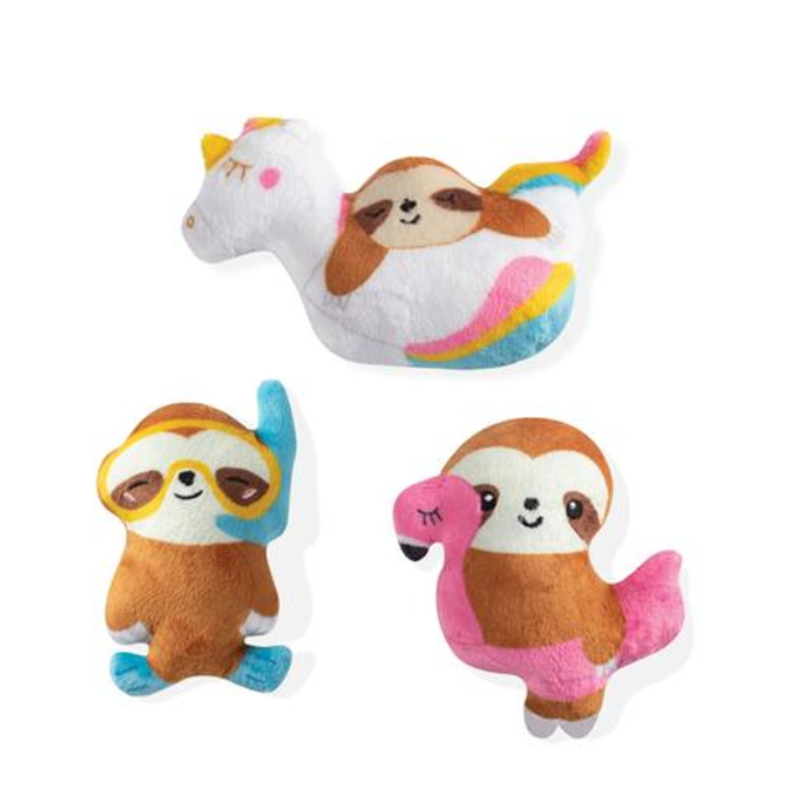 Fringe Studio - Dog - Toy - Plush - Small Dog - Summer Sloths - 3pc