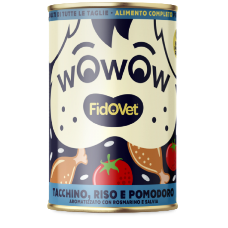 FidOVet - Wowow Adult - Turkey with Rice & Tomato - 12x 400g