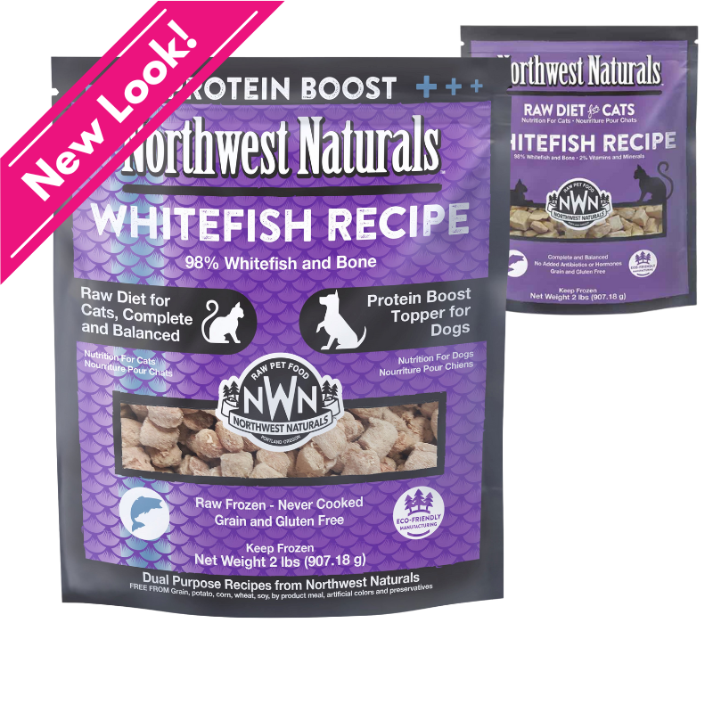 Northwest Naturals - Frozen - Recipe for Cats / Protein Boost for Dogs - Whitefish 2lb