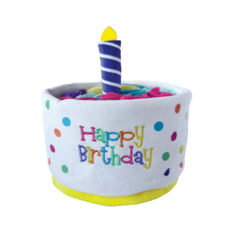 FoufouBRANDS - Snuffle - Hide'n Seek - Birthday Cake - White