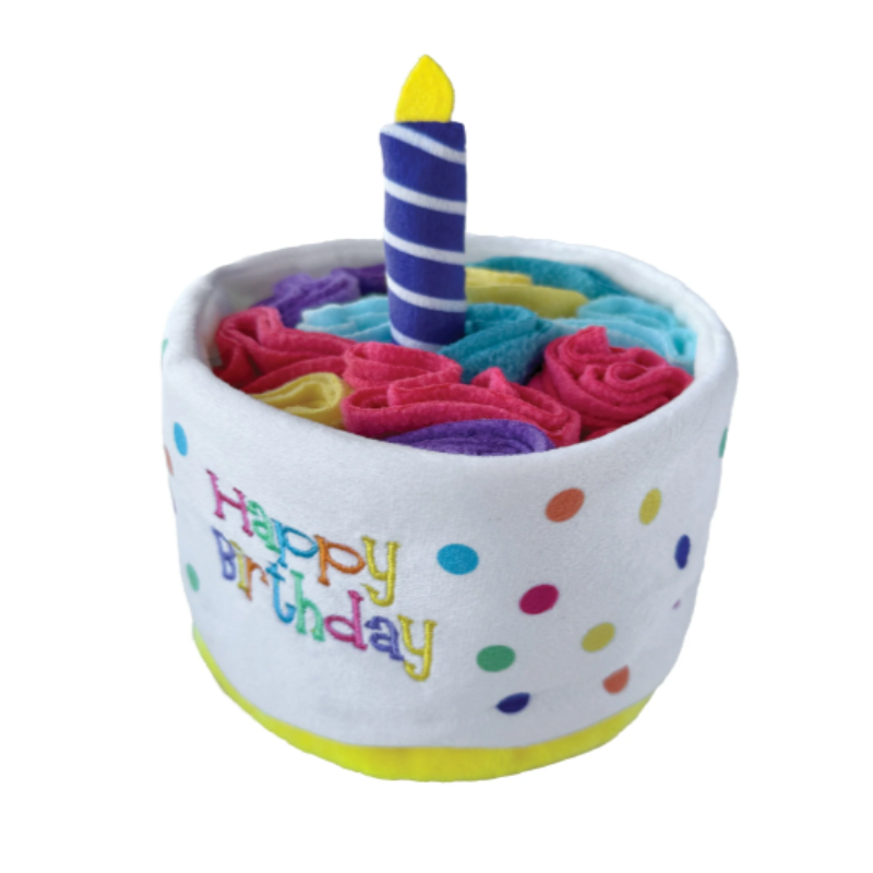 FoufouBRANDS - Snuffle - Hide'n Seek - Birthday Cake - White