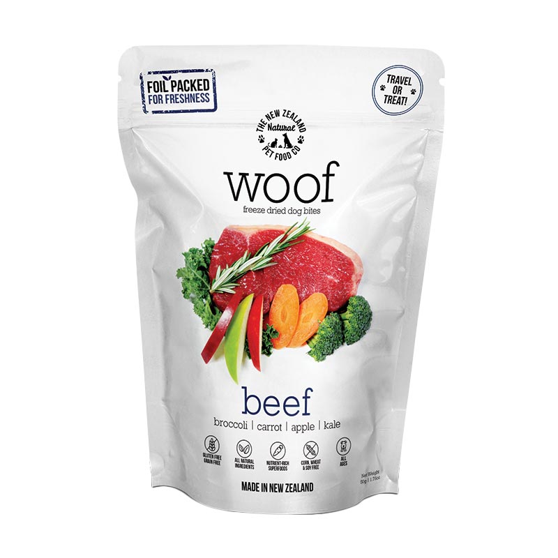 NZ Natural Pet Food Co - Freeze Dried - Treats - Woof -  Beef