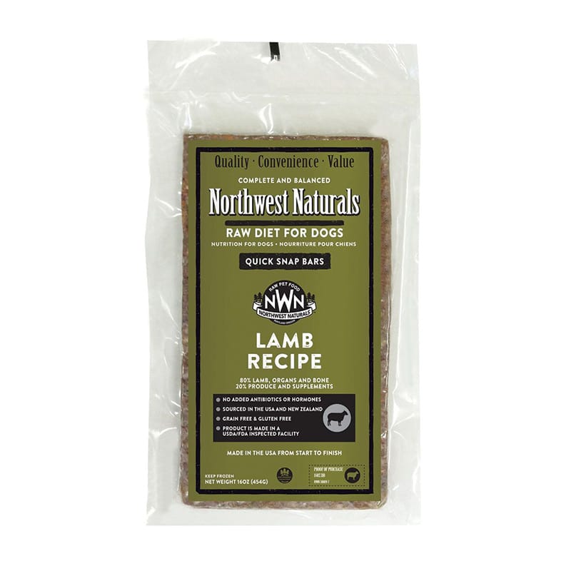 Northwest Naturals - Dog - Frozen - Dinner Bars - Lamb - (Case/25) - 25lb