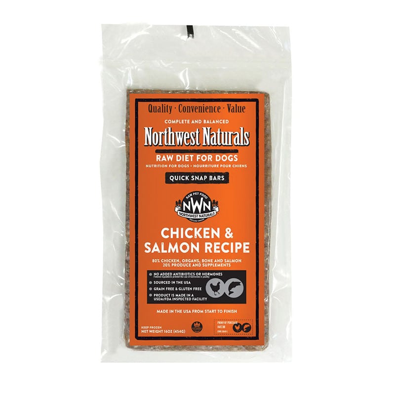 Northwest Naturals - Dog - Frozen - Dinner Bars - Chicken & Salmon - (Case/25) - 25lb