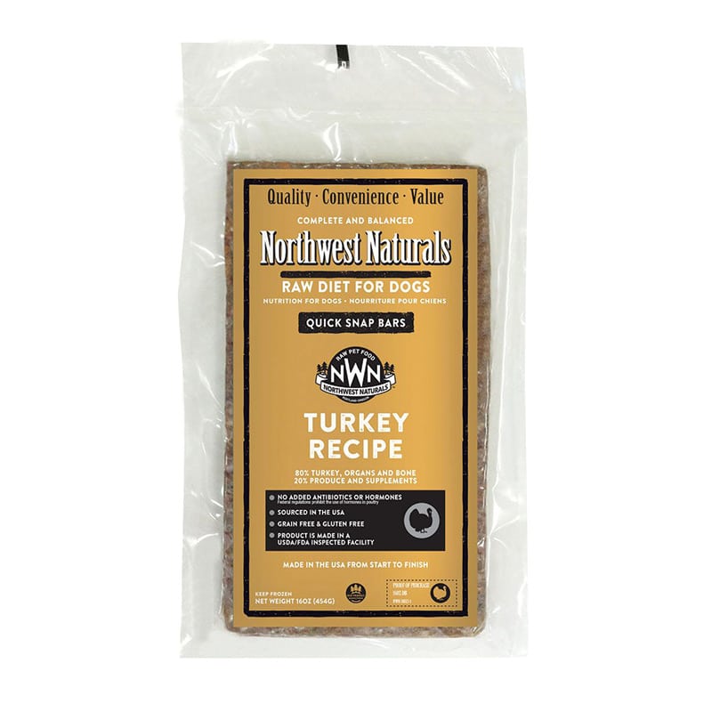 Northwest Naturals - Dog - Frozen - Dinner Bars - Turkey - (Case/25) - 25lb