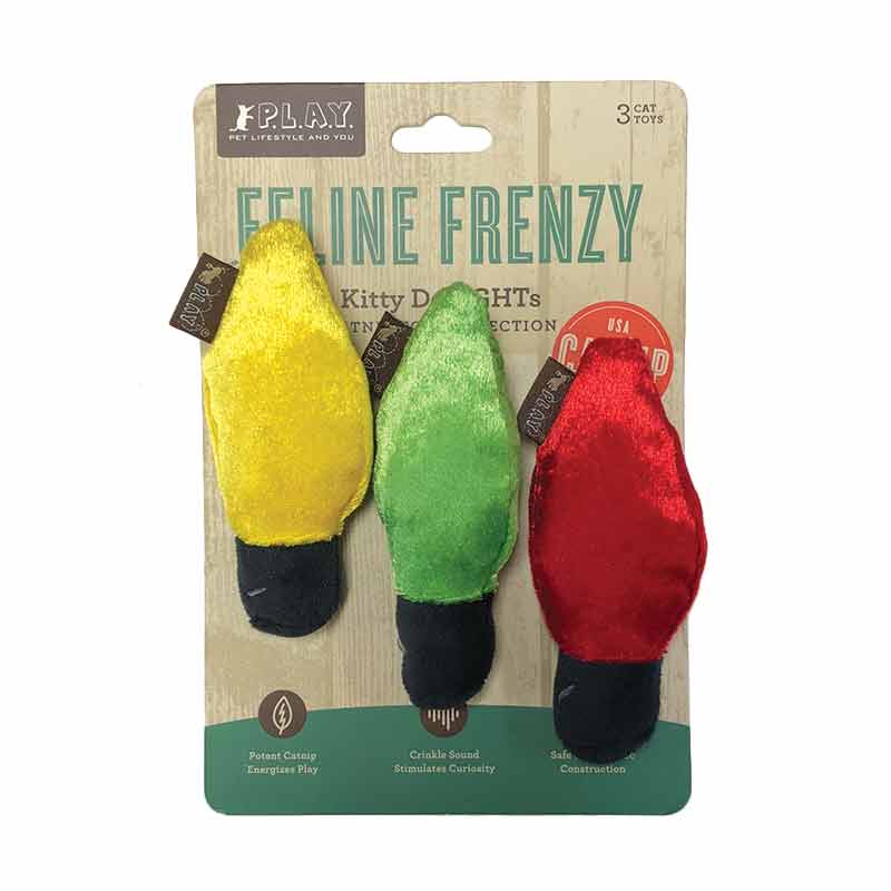 PLAY - Catnip - Toy - Feline Frenzy - Holiday - Christmas Lights (Set of 3)