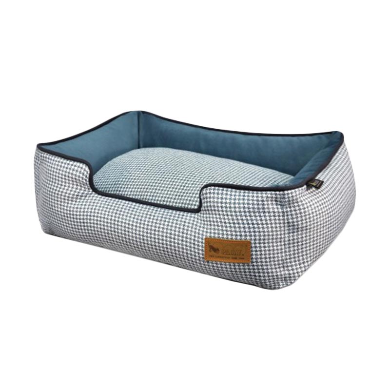 PLAY - Lounge Bed - Houndstooth - Blue/White