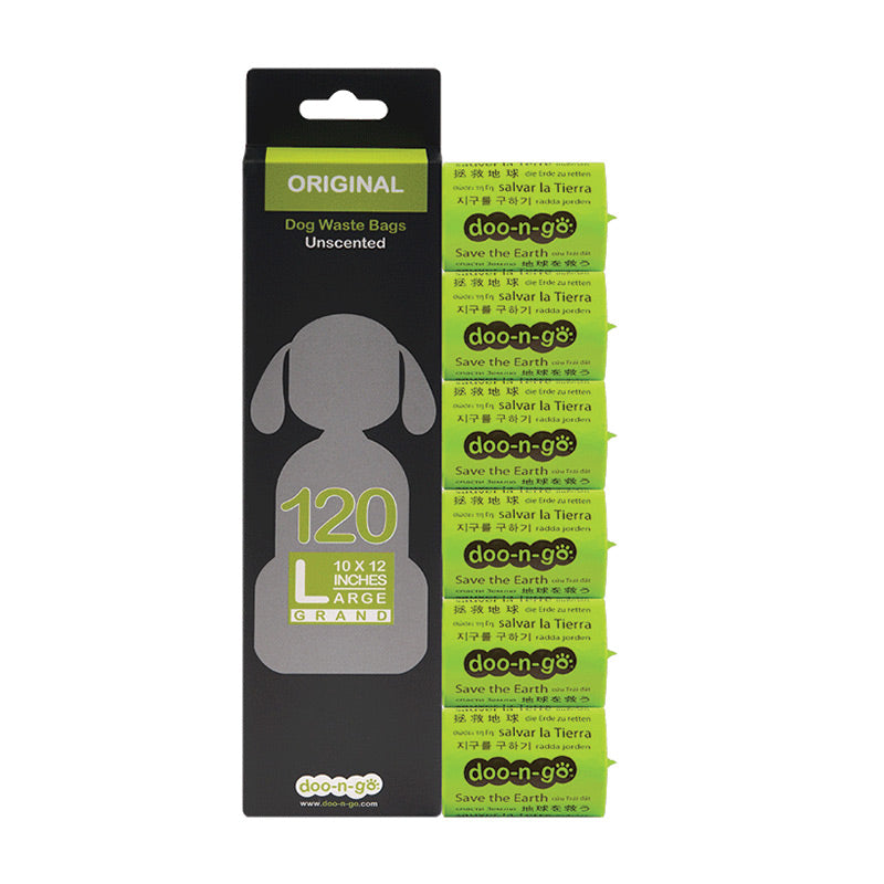 Doo-n-Go - Dog - Refill Bag Oxo-biodegradable LARGE - 10x12 - Green - 6 Pack
