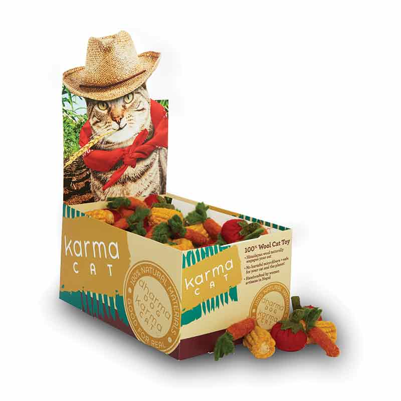 Dharma Dog Karma Cat - Toy - Farmer - 60ct Display